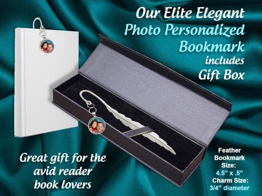 Feather Bookmark Personalized with Your Photo in Charm - It's Our  Grand Opening Special for Book Lovers - Includes FREE Elegant Gift Box