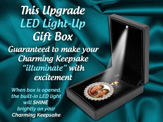 Add a Gift Box that Lights Up, LED Lighted Jewelry Gift Box, Luxury Jewelry Box, Faux Suede-Like Light Up Gift Box Upgrade