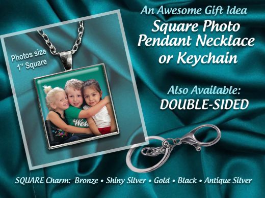 Personalized with Your Picture, Choose Pendant Necklace or Keychain, Double Sided, for Family & Friends, In loving Memory Memorial Gift