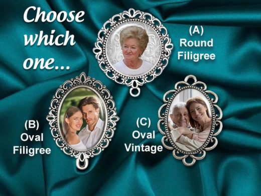 Amber Murano Rosary Beads & Personalized with Your Picture, Quinceanera, Anniversary, Memorial Remembrance