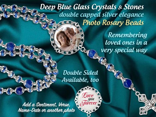 Custom Catholic Rosary Beads using your Photo In Memory Of Loved Ones - Handmade Spiritual Gift- Celebration of Life, Memorial Remembrance