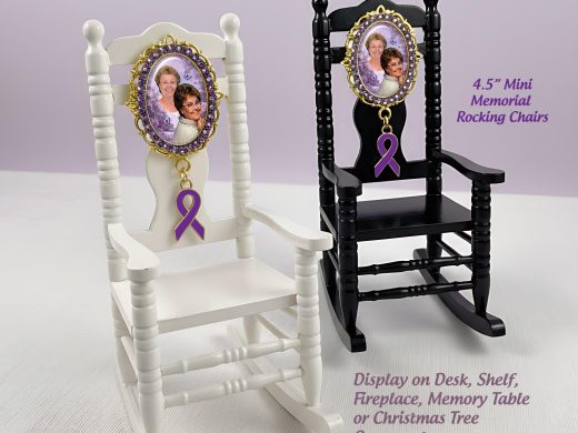 Mini Rocking Chair – A Personalized Photo Ornament & Keepsake Alzheimer’s Awareness Collection
