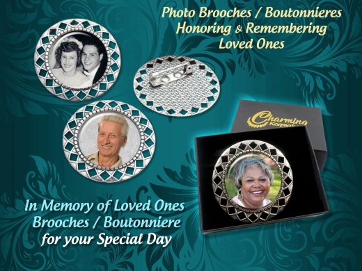 Photo Keepsake, Brooch, Personalized with Your Picture in Memory of a Loved One