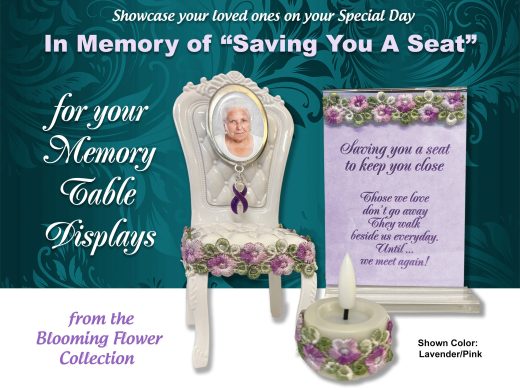 Mini Memorial Chairs & Pendant Frame for Wedding Memory Table Top, Missing Loved Ones in Heaven, Christening, Quinceañera, Special Events