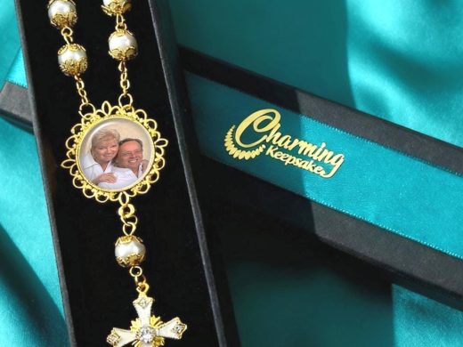 Custom Photo Memorial Rosary, 1 Decade Rosary for Travel, Rearview Mirror in Auto, Car, or Purse