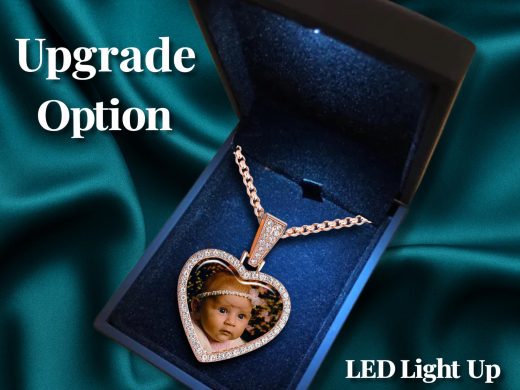 Luxury LED Jewelry Gift Box – Faux Suede Light Up Keepsake