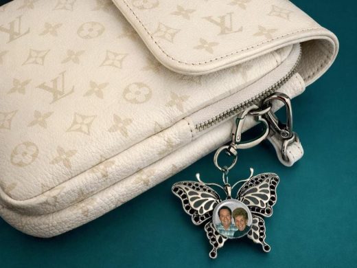 Personalized Butterfly Photo Charm Keepsake - Custom Keychain, Memorial Ornament, Wedding Bouquet and Special Gift for Family & Friends